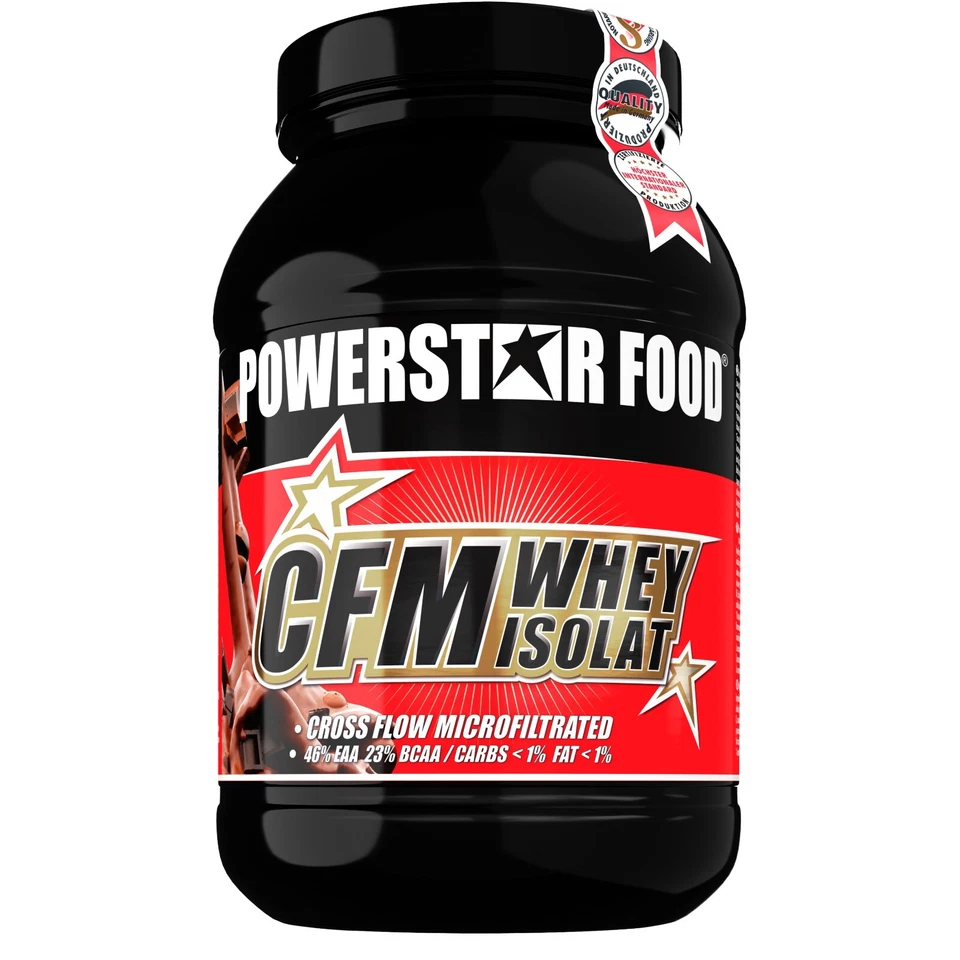 POWERSTAR FOOD CFM WHEY ISOLAT | Bis 93% Protein | Nr.1 Iso Whey Eiweiss Pulver | 1000g