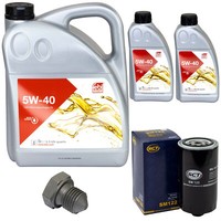 MotoröL Set Febi SAE 5W-40 7 Liter + ÖLfilter + Schraube FüR VW LT 40-55 I 2.4TD