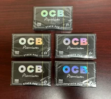 OCB PREMIUM 1 1/4 Stack Pak Cigarette Rolling Papers 300s -5 PACKS
