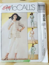 Sewing Pattern Uncut McCalls 3238 D Sizes 12 14, 16 