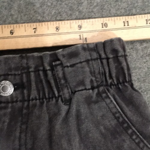 H&M Girls Sz 10 High Rise Paper Bag Waist Antique Washed Jeans - Picture 11 of 13