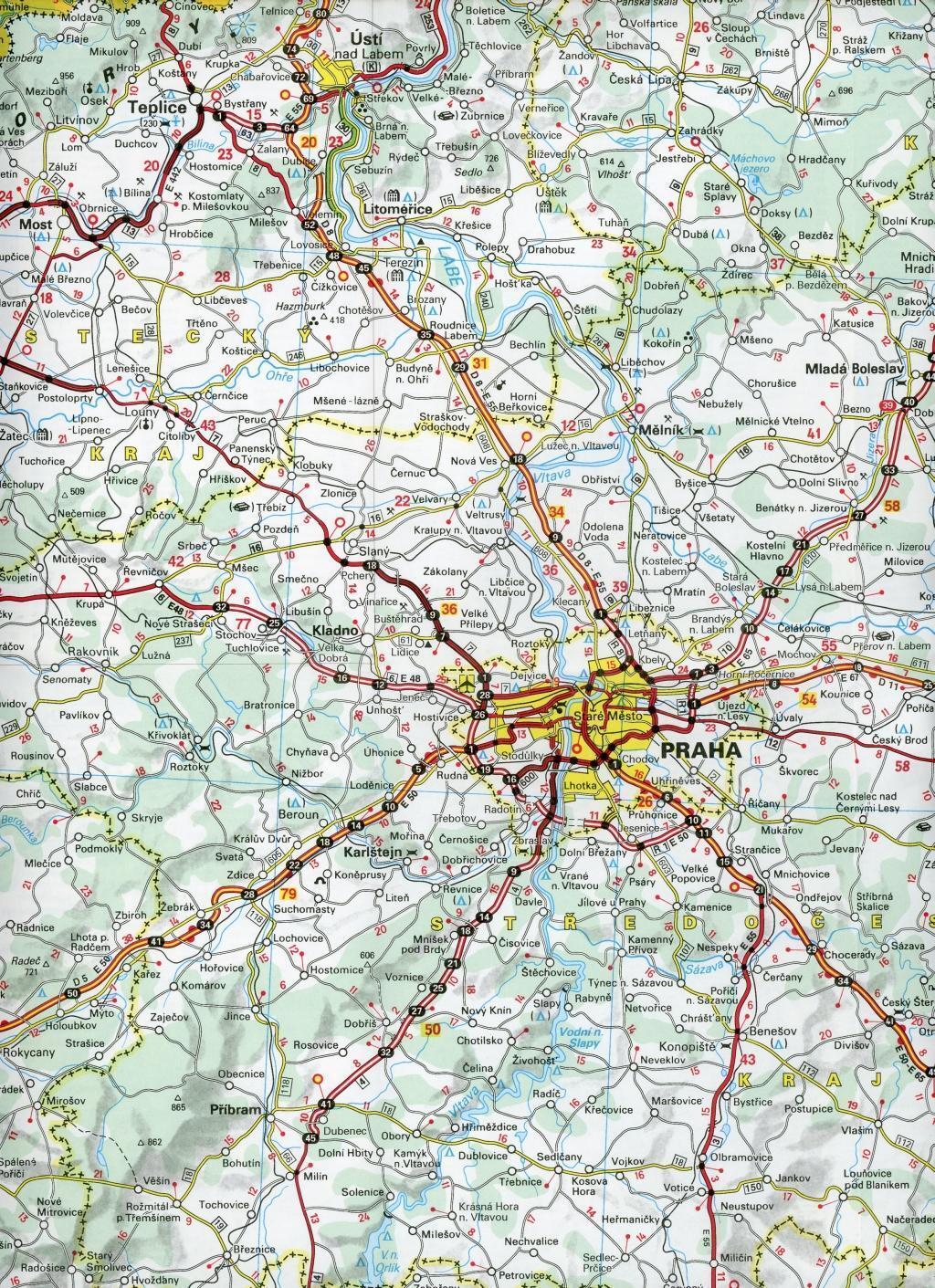 Thumbnail - Czechia - Michelin National Map 755 Map Michelin (land-)karte