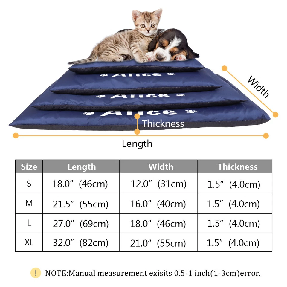 Dog Bed Mat Waterproof Personalised Pet Cat Puppy Mattress Cushion Pad for Crate - Image 2 of 4