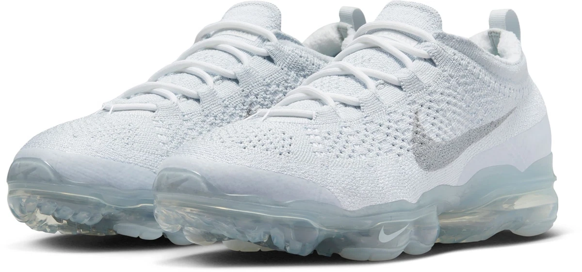 Nike Mens Air Vapormax 2023 Flyknit Pure Platinum White Running Shoes NEW
