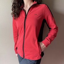 Lauren Ralph Lauren Active Track Jacket Coral Full Zip Pockets Size Medium
