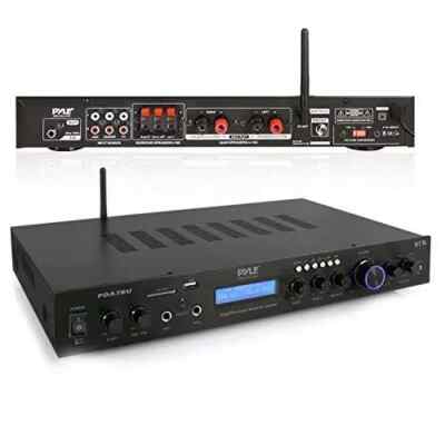 Pyle - 5 Channel Rack Mount Bluetooth Receiver, Home Theater Amp, Black 