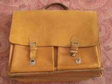 Alte Schultasche Leder Aktentasche Ledertasche 80er