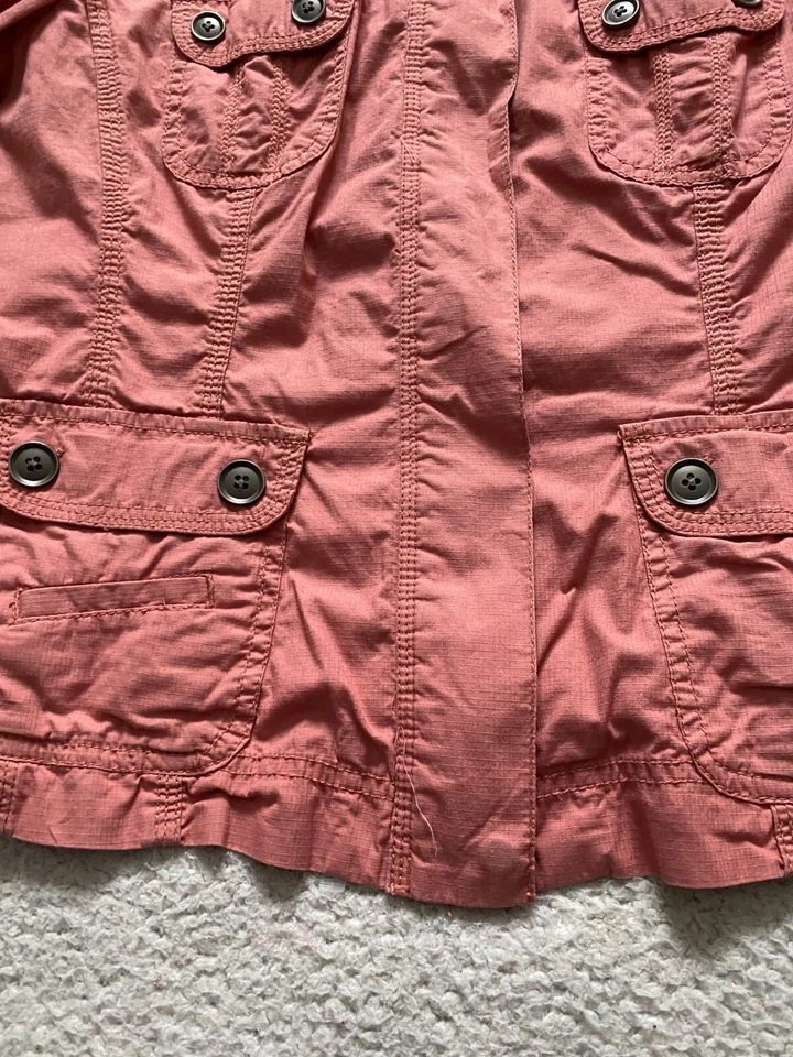 Jaqueta Croft & Barrow Feminina Manga Longa Gola Snap Zíper Completo Coral Tamanho XL - Imagem 2 de 4