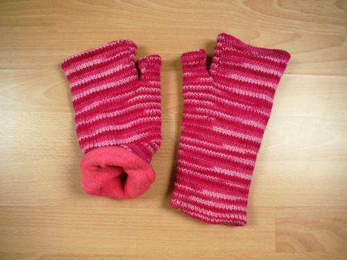Fleece Lined Knitted Wool Wrist Warmers Unisex Boho Hippie Fingerless Gloves - Picture 62 of 141