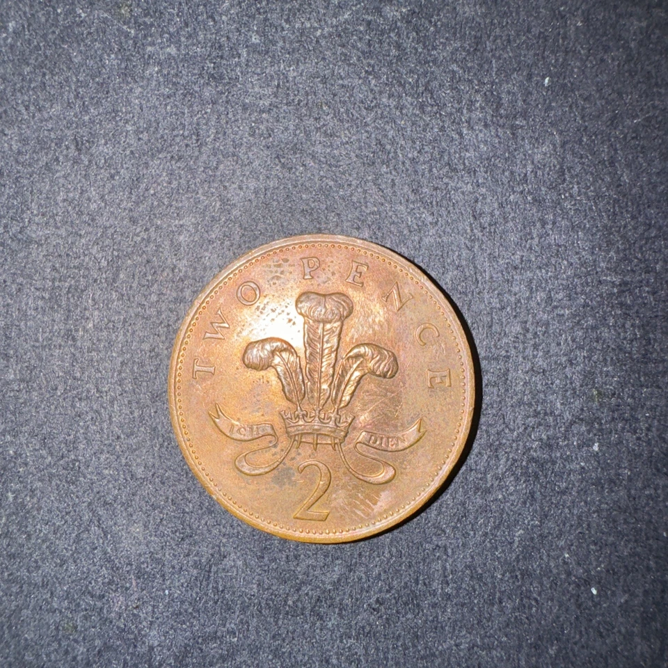 Moneda de dos peniques del Reino Unido 1988 Reina Isabel II Gran Bretaña Inglaterra Foto 2 de 2