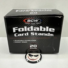 BCW Black Foldable Trading Card Stands - New Box Of 20.