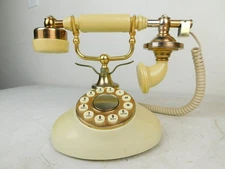 Repro Princess Phone Regal French Push Button Telephone Vintage Corded