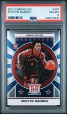 2021 PANINI CHRONICLES #657 SCOTTIE BARNES ROOKIE RC PSA 8