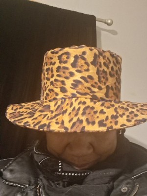 NON Bid VERSION Leopard Fedora Called   ''Queen Bee Detroit Hat''