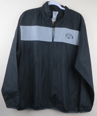 Rivalry Threads Iowa Hawkeyes Herky Black Full Zip Windbreaker Jacket Men's L