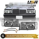 For 84-94 Mercedes W201 190E 190D GLASS Lens EURO Headlight w/Corner Light +Wire