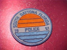 SOUTH DAYTONA FLORIDA POLICE PATCH SHOULDER SIZE UNUSED  3 1/2 INCH