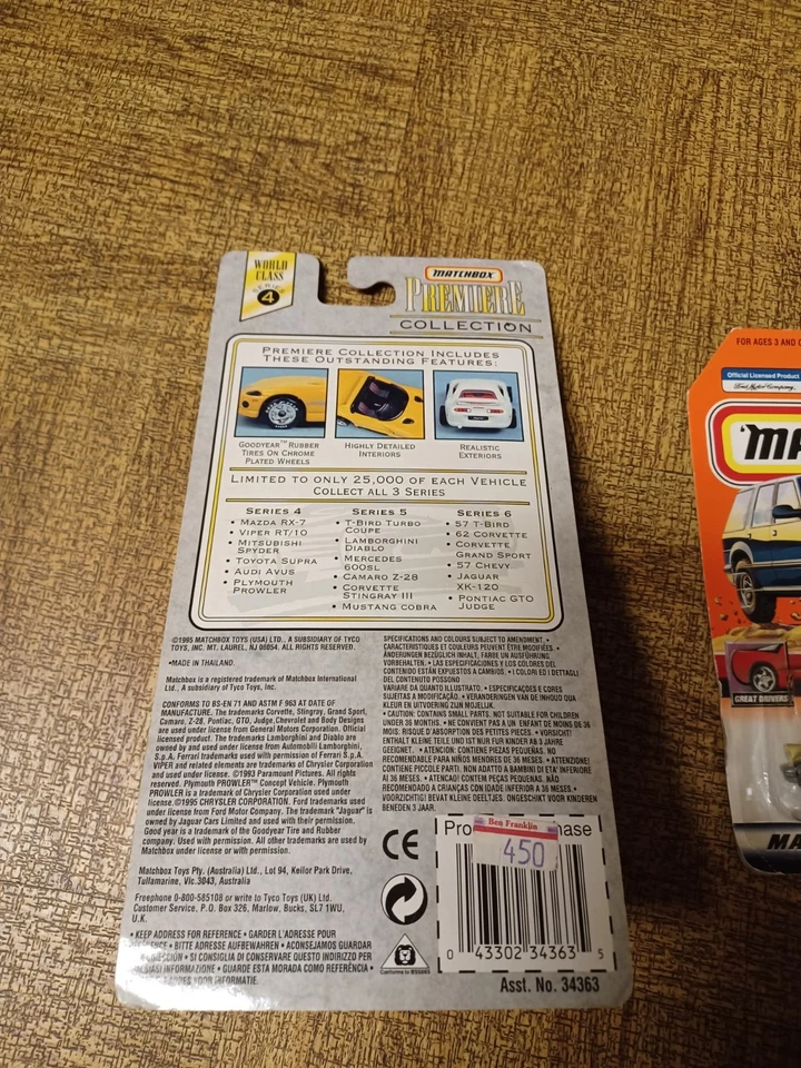 Matchbox PREMIER COLLECTION WORLD CLASS CARS VIPER MERCEDES THUNDERBIRD '55 CARS - Image 4 of 4