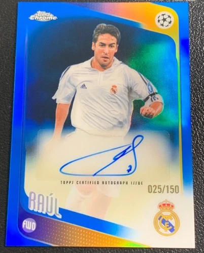 Raul 2025-26 Topps Chrome UCC Blue Refractor Auto /150 #CLA-RA