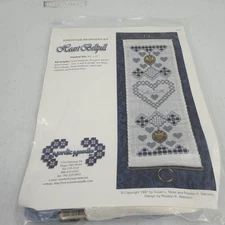Nordic Needle Heart Bellpull Hardanger Beginnings Kit Vintage NOS
