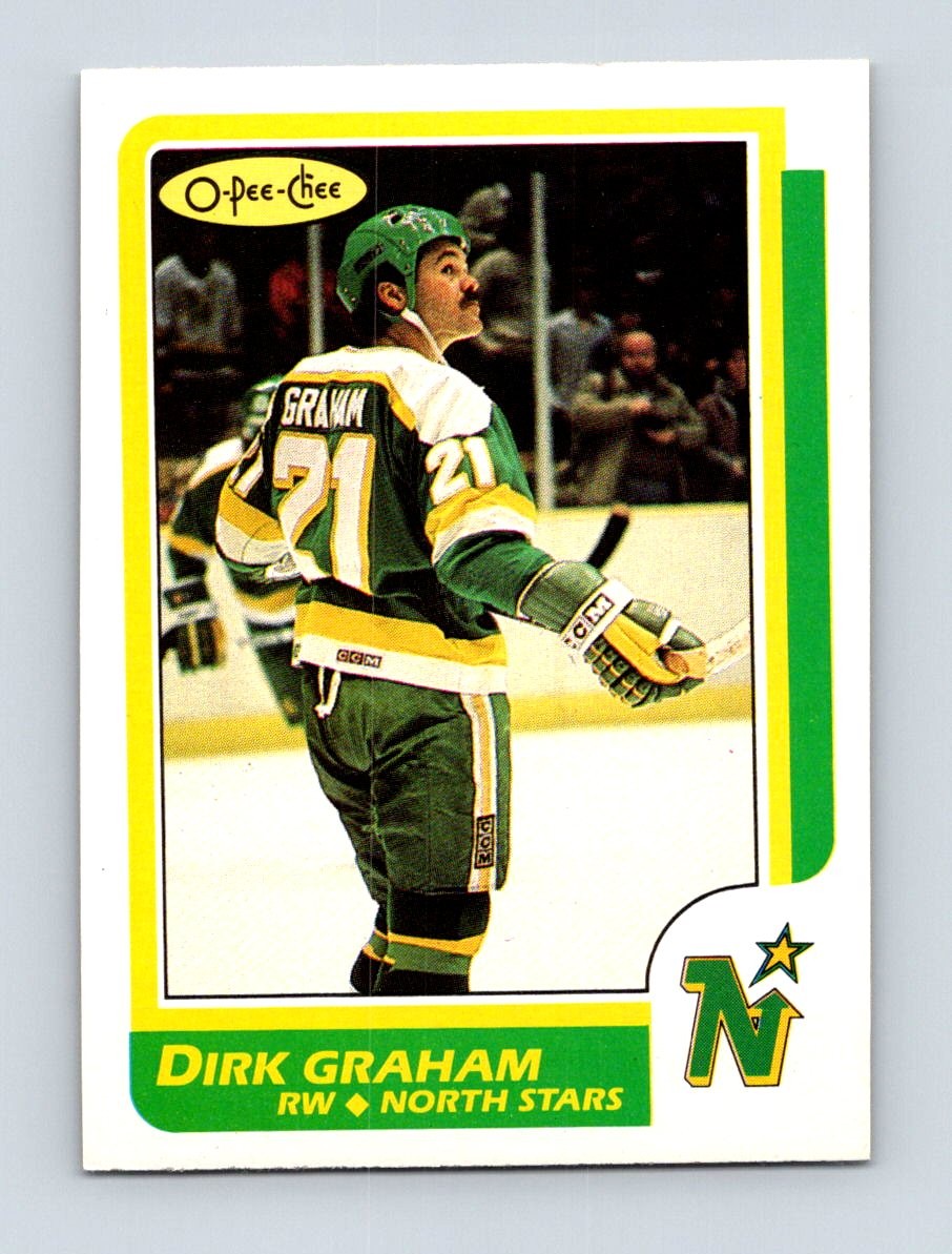1986-87 O-Pee-Chee #143 Dirk Graham Minnesota North Stars Rookie