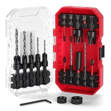 Countersink Drill Bit Set,23Pcs Pointed Counter Sink Drill Bit for Wood Tapered 