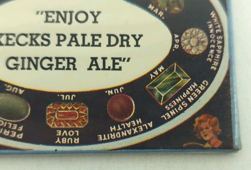vtg Kecks Pale Dry Ginger Ale souvenir advertising pocket mirror Kecksburg, PA - Picture 6 of 6