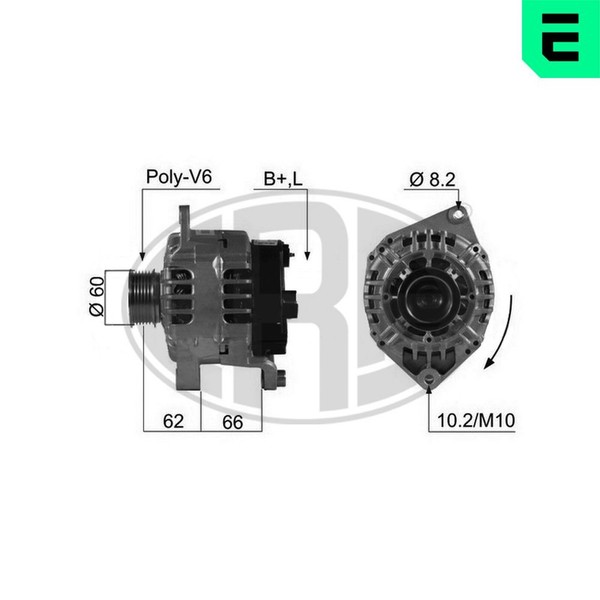 Lichtmaschine Generator Lima ERA 210470A FüR CitroËN Peugeot Fiat 14V Ducato Bus-image