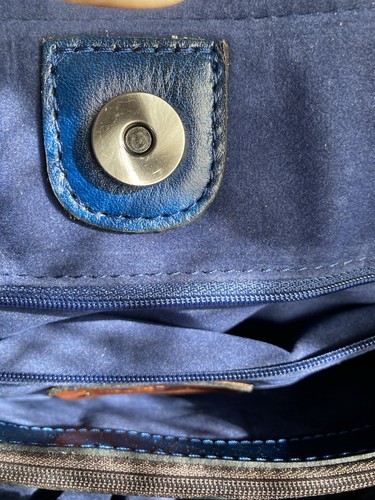 Patricia Nash Tooled Cut Out Leather Estella Tote In Cobalt NWT - Picture 11 of 15