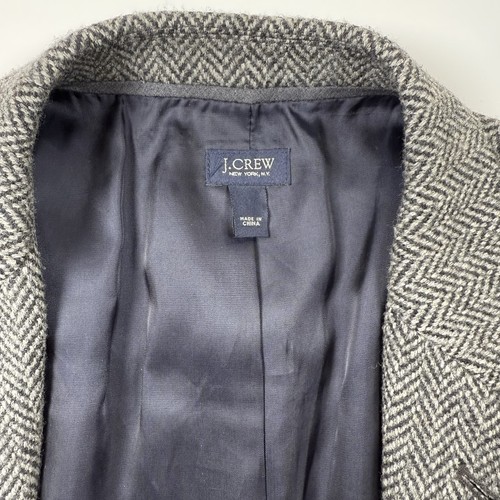 J.Crew Men’s Ludlow Wool Blend 2-Button Blazer/Jacket Gray Herringbone Size 42L - Picture 11 of 17