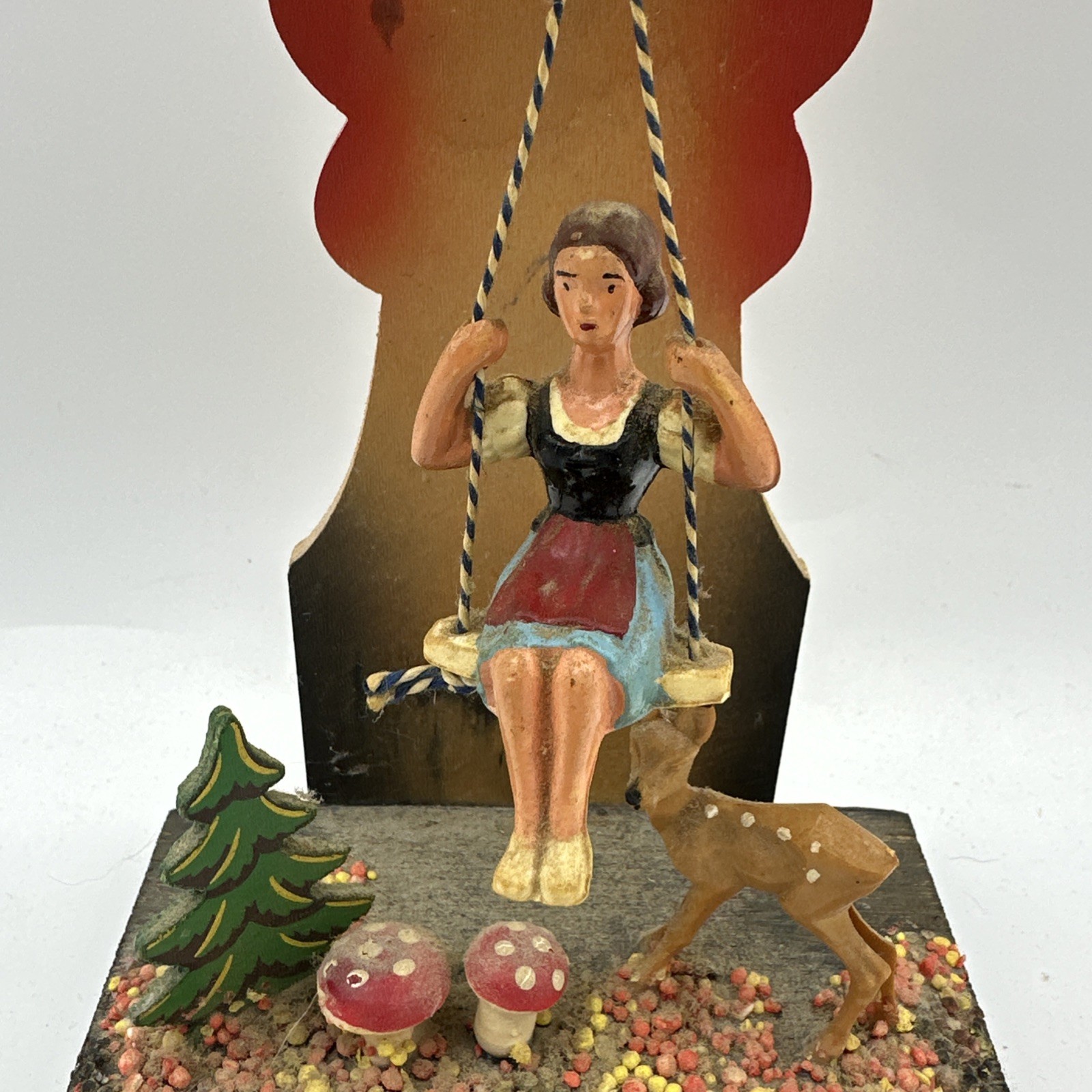 German Black Forest Swing Cuckoo Clock Swiss House 12” Nice!