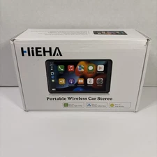 Hieha 2025 Wireless Portable CarPlay & Android Auto Screen – Black