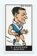 1933 Bob Mirams Caricatures Carreras (48) Charles CAMERON North Melbourne