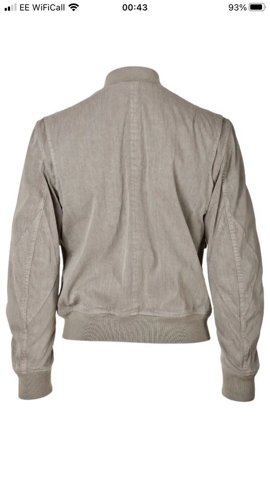 Burberry Brit Men’s ‘Rowell’ Linen Beige Harrington Jacket Small BNWOT £990 - Image 4 of 4