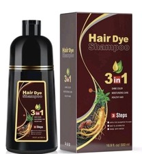 Dunkelbraun Haarfärbeshampoo 3-in-1 pflegt &...