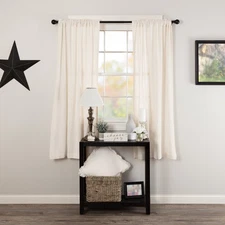 Farmhouse 63"x36" Panel Pair Creme Rod Pocket Burlap Window Curtains VHC Brands