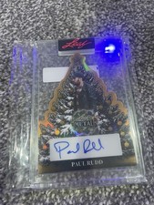 Marketplace image: 2025 Leaf Metal Happy Holidays Paul Rudd #CT-PR1 Christmas Auto Superfractor 1/1