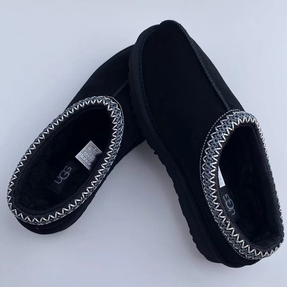 Zapatos para mujer UGG Tasman II negros para mujer gamuza superior lana pantuflas EE. UU. 6-11 Foto 3 de 4