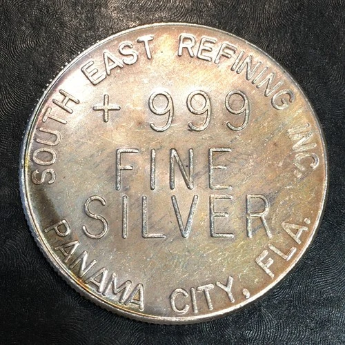 1oz Silver Bullion Scarce Old Panama City Florida Original WE COMBINE SHIP #R834
