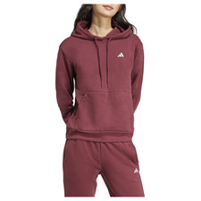 adidas Essentials Small Logo Feel Cozy Hoodie Womens Red Casual Outerwear JD1362