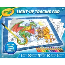 Crayola Light-Up Tracing Pad - Blue Drawing Board w/Colored Pencils