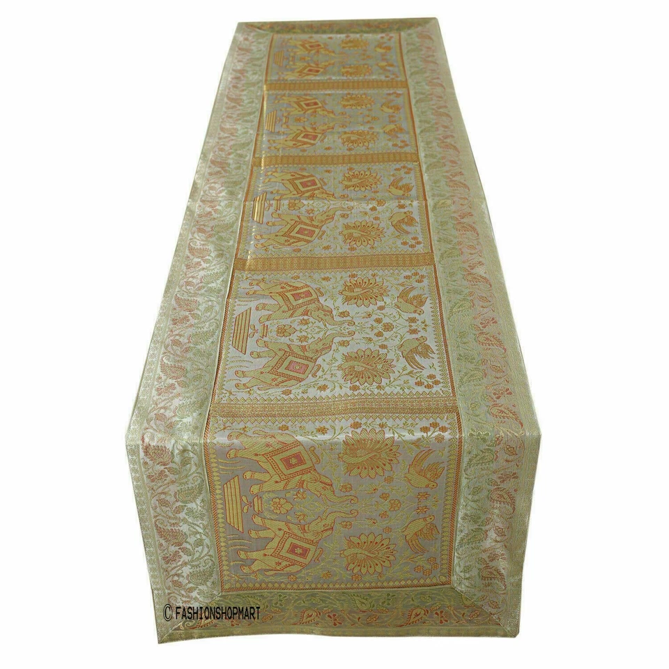 Traditional Vintage Wedding Table Runner Table Cover Lace Table Cloth Fabric - Image 2 of 3