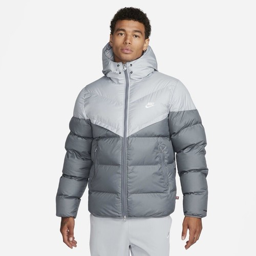 Mens Nike Windrunner PrimaLoft Storm-FIT Hooded Puffer Jacket Grey Various Sizes