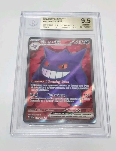 Gengar EX #193 Temporal Forces Beckett 9.5 Pokémon Card