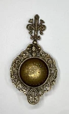 Antique Ornate Brass Tea Stainer, Possibly Italian Or French.