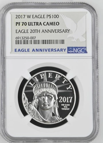 2017-W American Platinum Eagle — photo from the most recent tracked eBay sale