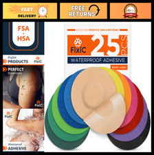 Freestyle Adhesive Patches 25 PCS for Libre 1, 2, 3 Plus No Glue Center, Mul