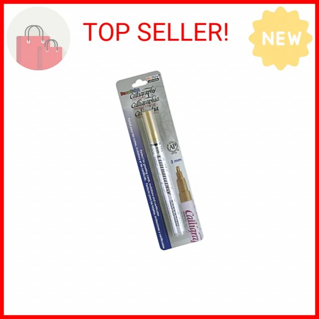 Marcador de pintura caligrafía punta bolígrafo punta cincel Marvy Uchida 125-C-GLD, dorado Foto 2 de 2