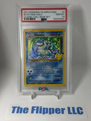 PSA 10 GEM MINT Celebrations Blastoise 2/102 Classic Collection Holo Pokemon TCG