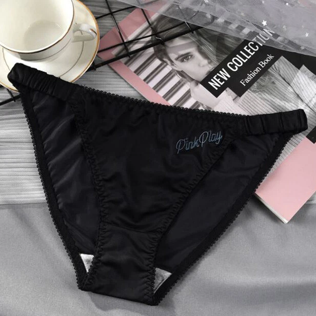 5 PIEZAS/LOTE Sexy Mujeres Sedoso Satén Bragas Cuerda Bikini Ropa Interior Calzoncillos Lencería Foto 3 de 4